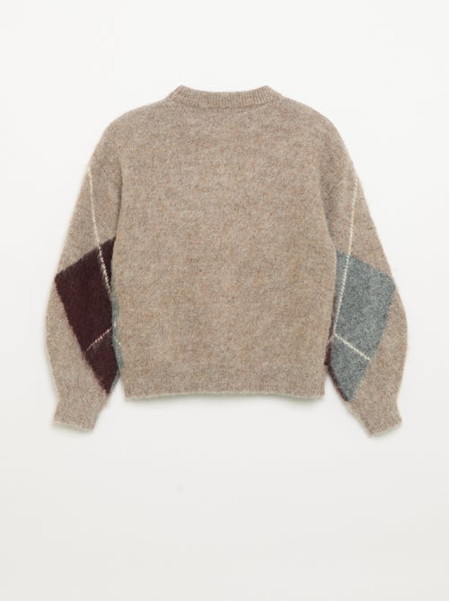 Pull avec motifs à losanges - Kiabi