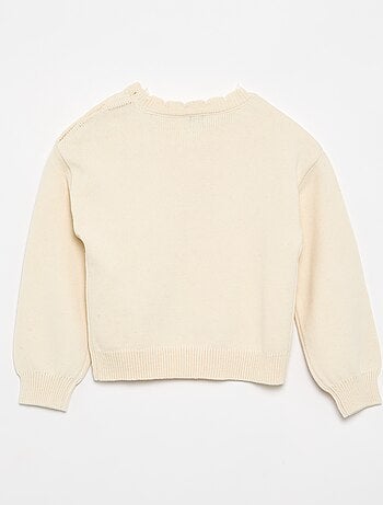 Pull avec ouverture boutonnée épaule