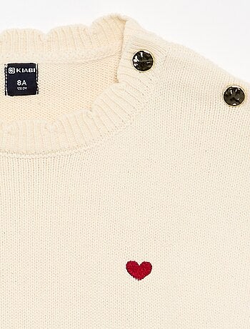 Pull avec ouverture boutonnée épaule