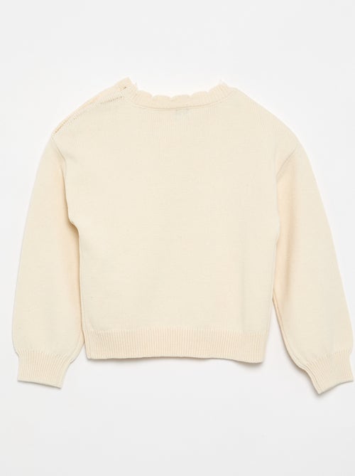 Pull avec ouverture boutonnée épaule - Kiabi