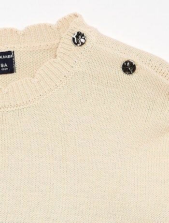 Pull avec ouverture boutonnée épaule