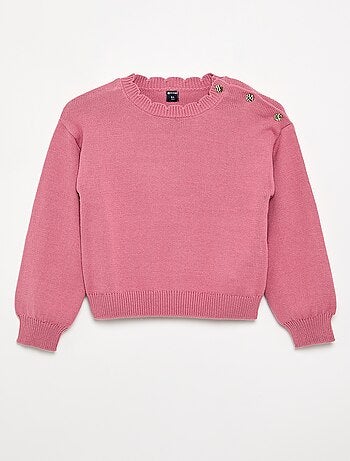 Pull avec ouverture boutonnée épaule