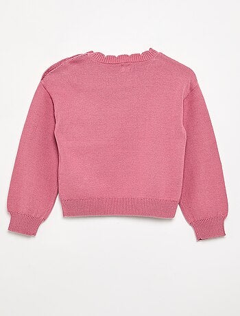 Pull avec ouverture boutonnée épaule