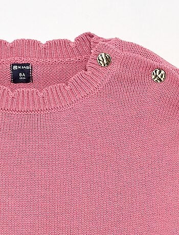 Pull avec ouverture boutonnée épaule