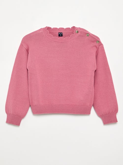 Pull avec ouverture boutonnée épaule - Kiabi Pull avec ouverture boutonnée épaule - Kiabi