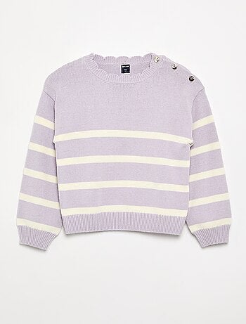 Pull avec ouverture boutonnée épaule