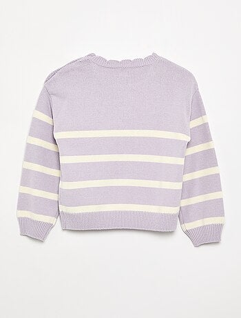 Pull avec ouverture boutonnée épaule