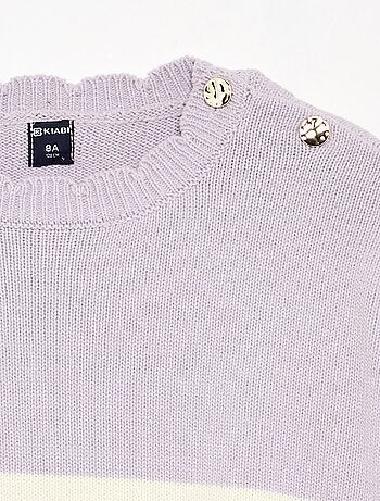 Pull avec ouverture boutonnée épaule
