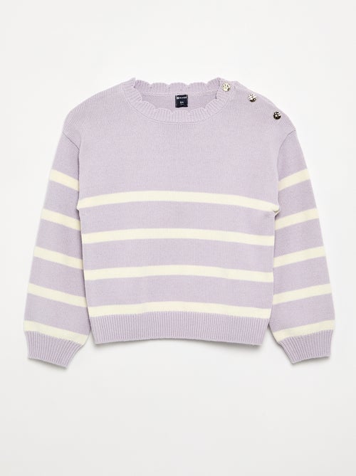 Pull avec ouverture boutonnée épaule - Kiabi Pull avec ouverture boutonnée épaule - Kiabi