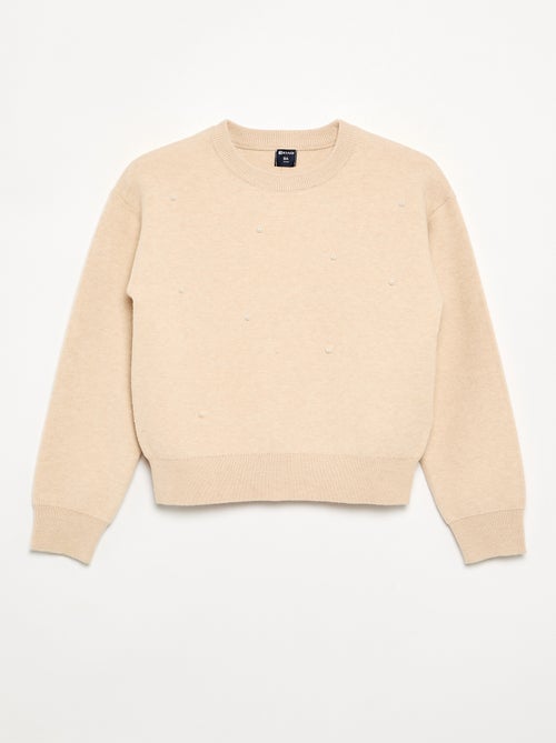 Pull avec perles - Kiabi