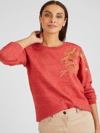 Pull avec perles fantaisie et sequins Thermolactyl - Damart