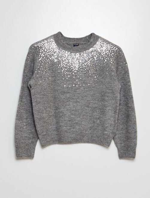 Pull avec sequins fantaisies - Kiabi