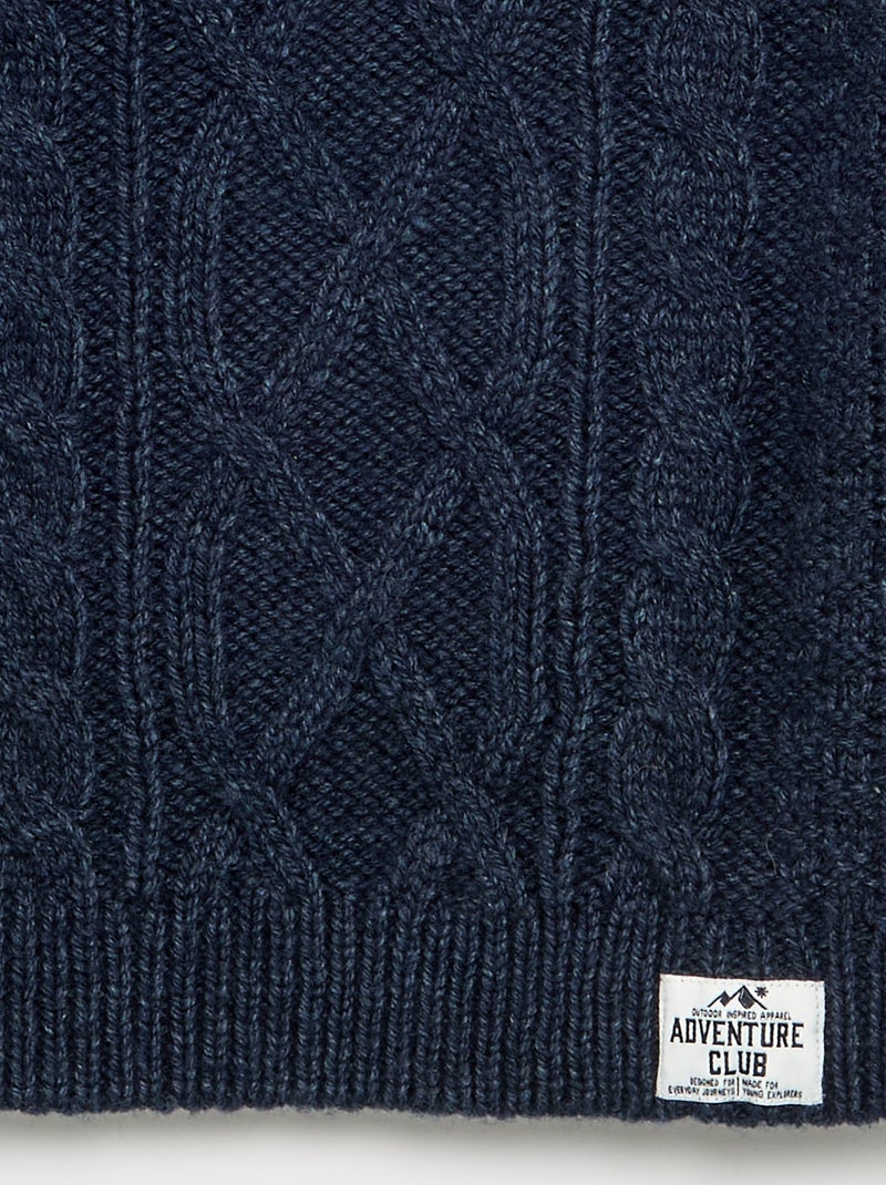 Pull avec torsades - Noël Bleu - Kiabi