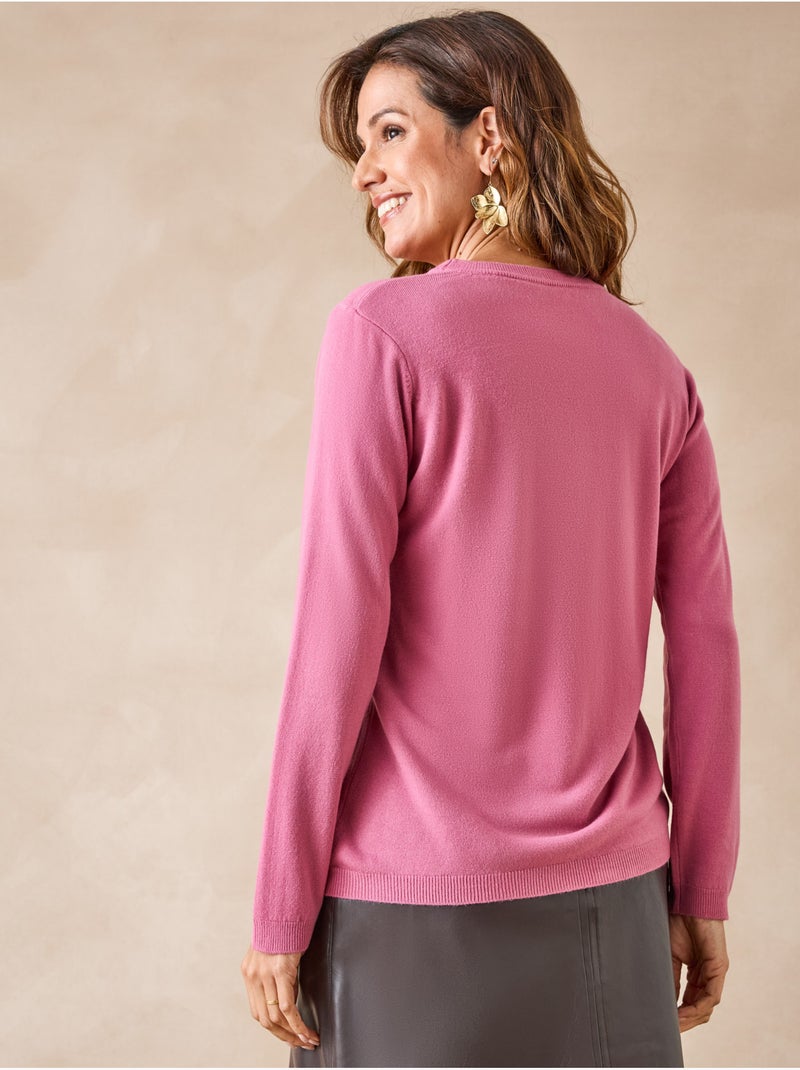Pull avec torsades toucher doux - DAXON Rose - Kiabi