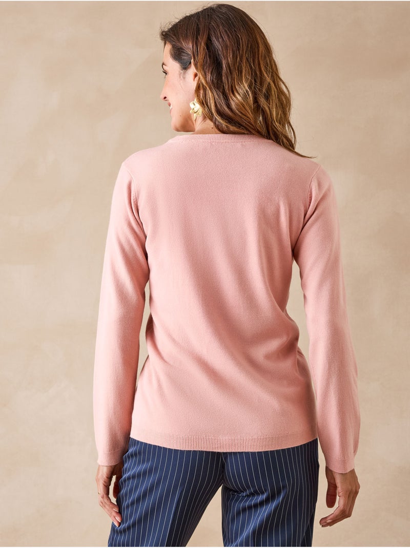 Pull avec torsades toucher doux - DAXON Saumon - Kiabi