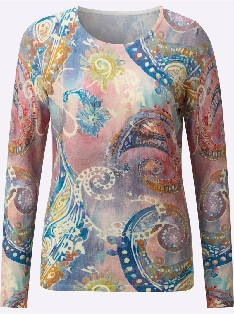 Pull Avec Viscose - Taille Standard - Helline Abricot - Kiabi