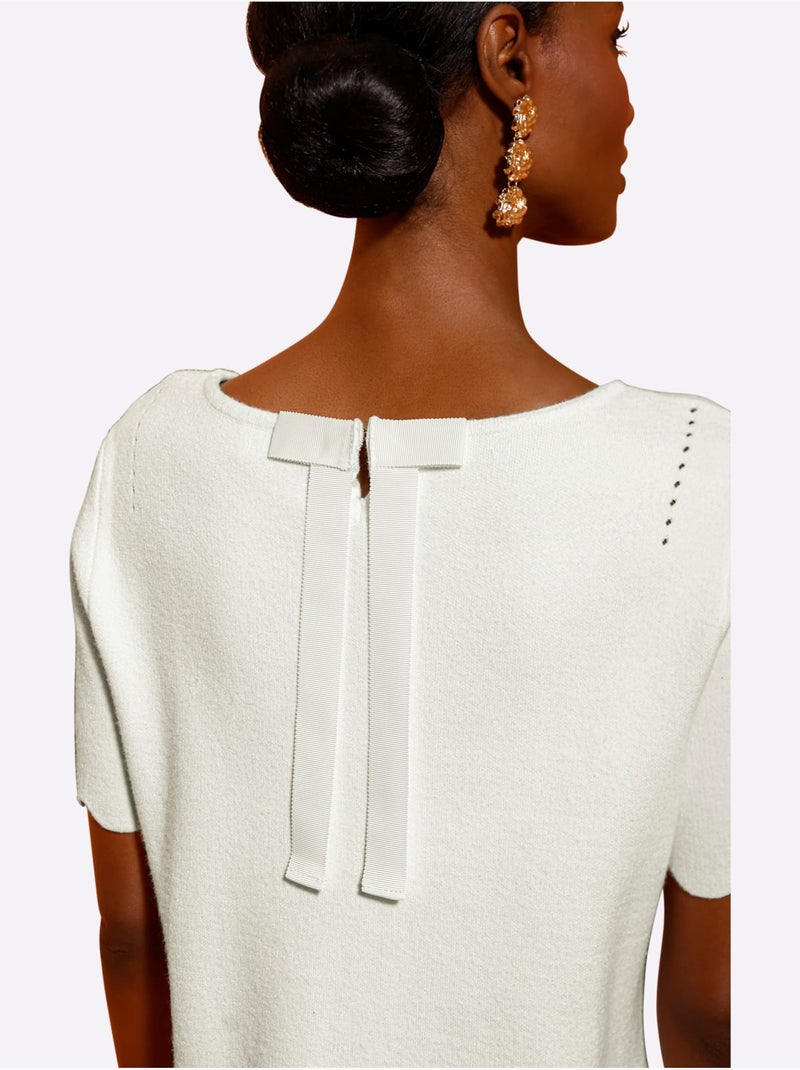 Pull Avec Viscose (ecovero) - Taille Standard - Helline Ecru - Kiabi