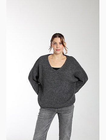 Pull Bary Foncé | Gerard Pasquier Avec Col V | Gerard Pasquier