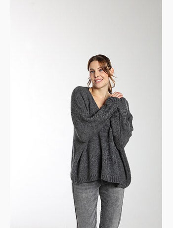 Pull Bary Foncé | Gerard Pasquier Avec Col V | Gerard Pasquier