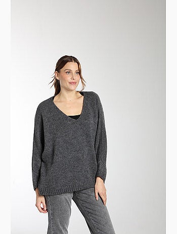 Pull Bary Foncé | Gerard Pasquier Avec Col V | Gerard Pasquier