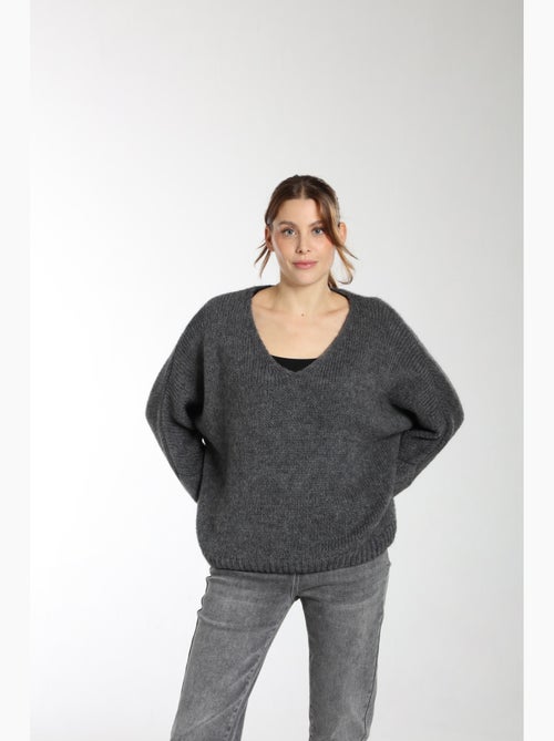 Pull Bary  Foncé | Gerard Pasquier Avec Col V | Gerard Pasquier - Kiabi