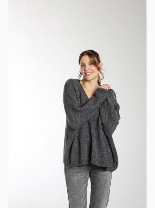 Pull Bary  Foncé | Gerard Pasquier Avec Col V | Gerard Pasquier - Kiabi