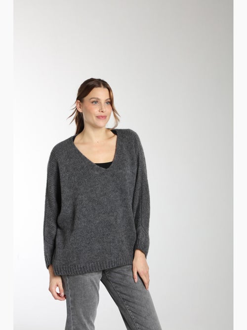 Pull Bary  Foncé | Gerard Pasquier Avec Col V | Gerard Pasquier - Kiabi