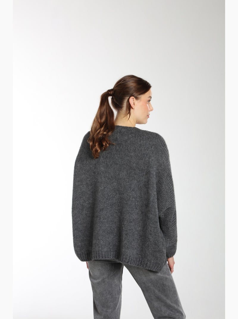 Pull Bary  Foncé | Gerard Pasquier Avec Col V | Gerard Pasquier Gris foncé - Kiabi