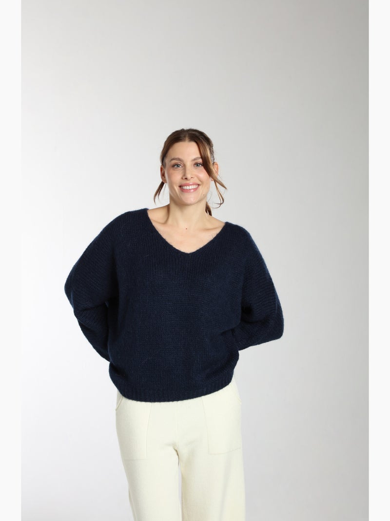 Pull Bary  | Gerard Pasquier Avec Col V | Gerard Pasquier Bleu marine - Kiabi