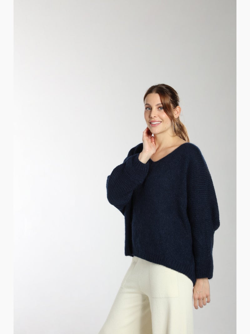 Pull Bary  | Gerard Pasquier Avec Col V | Gerard Pasquier Bleu marine - Kiabi