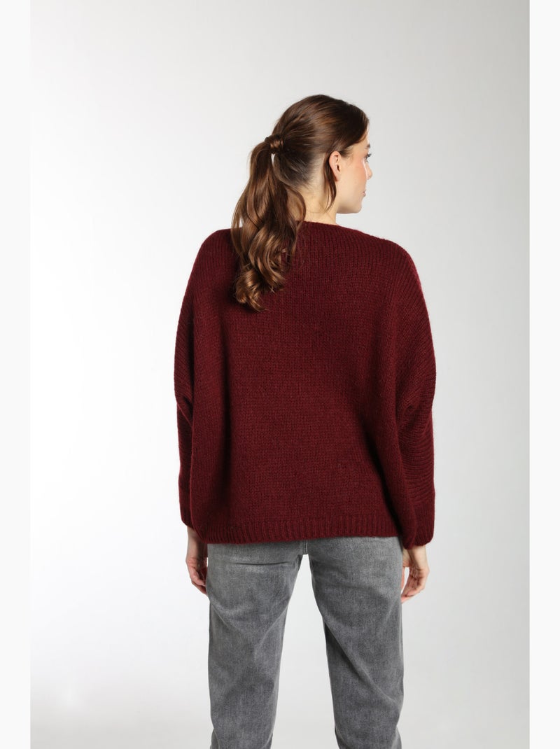 Pull Bary  | Gerard Pasquier Avec Col V | Gerard Pasquier Bordeaux - Kiabi