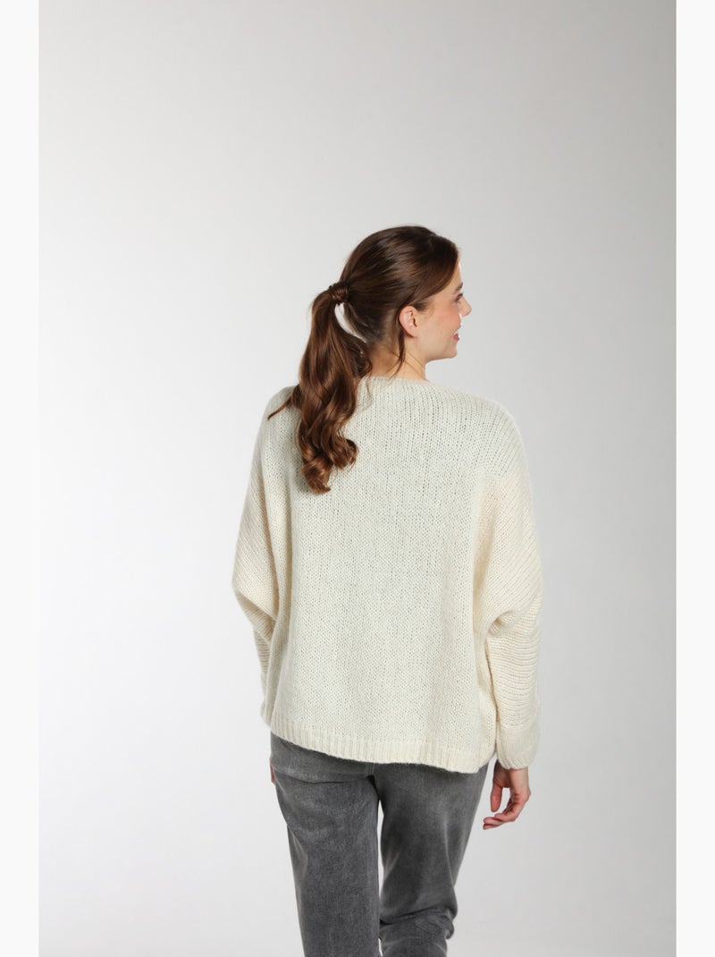 Pull Bary  | Gerard Pasquier Avec Col V | Gerard Pasquier Ecru - Kiabi