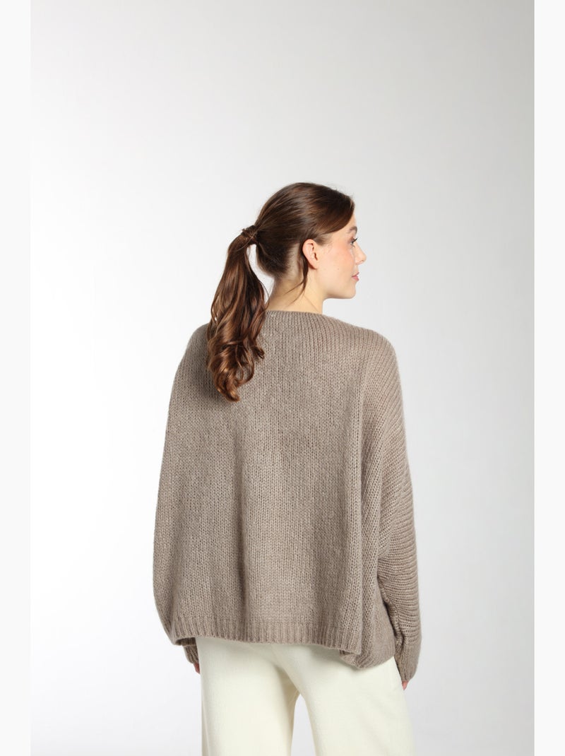 Pull Bary  | Gerard Pasquier Avec Col V | Gerard Pasquier Gris taupe - Kiabi