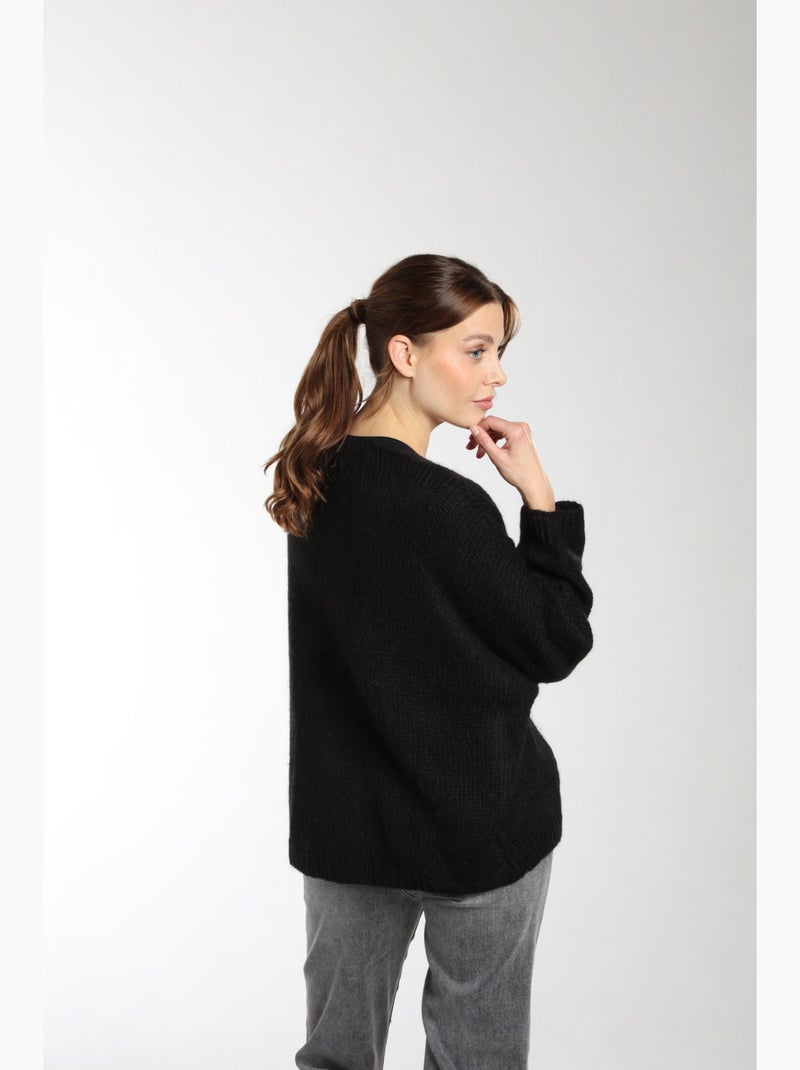Pull Bary  | Gerard Pasquier Avec Col V | Gerard Pasquier Noir - Kiabi