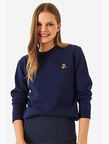 Pull basique brodé teddy lucci