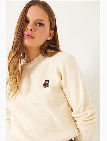 Pull basique brodé teddy lucci