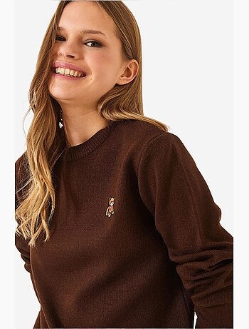 Pull basique brodé teddy lucci
