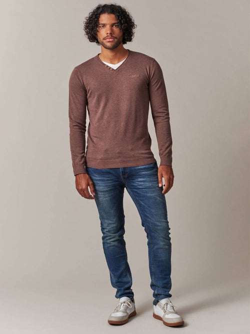 Pull basique en maille 'Deeluxe' - Kiabi