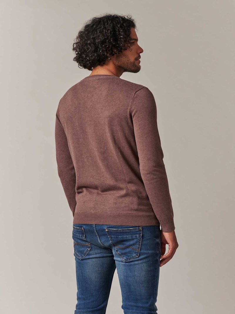 Pull basique en maille 'Deeluxe' Violet - Kiabi