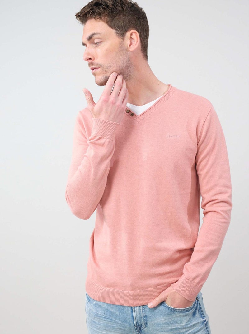 Pull basique en maille 'Deeluxe' Violet - Kiabi