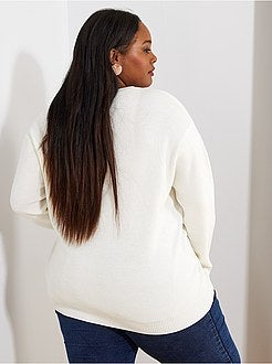 Pull basique en maille perlée - Kiabi