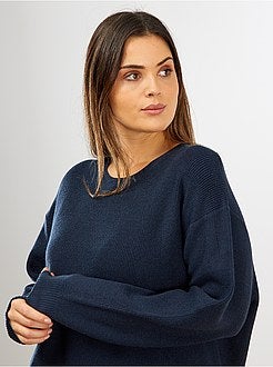 Pull basique en maille perlée - Kiabi