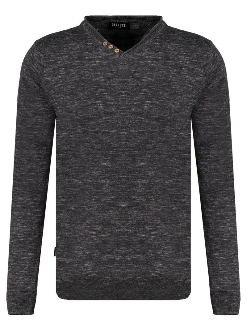 Pull basique en maille pour homme 'Deeluxe' Gris foncé - Kiabi