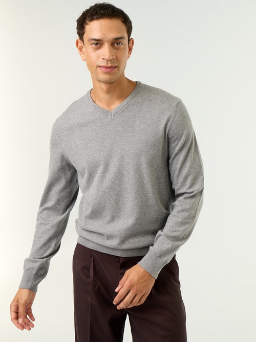 Pull basique en maille unie - Kiabi Pull basique en maille unie - Kiabi