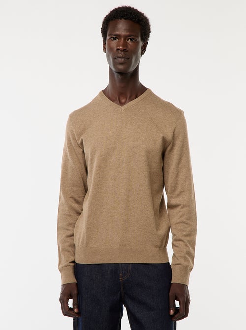 Pull basique en maille unie - Kiabi