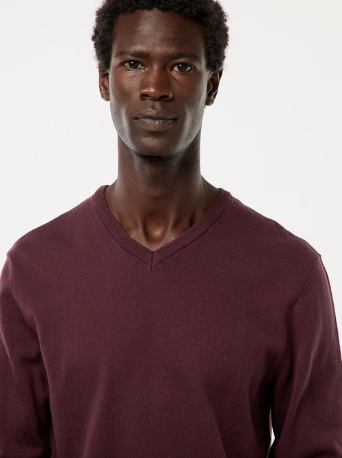 Pull basique en maille unie - Kiabi