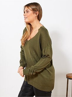 Pull basique fine maille - Kiabi