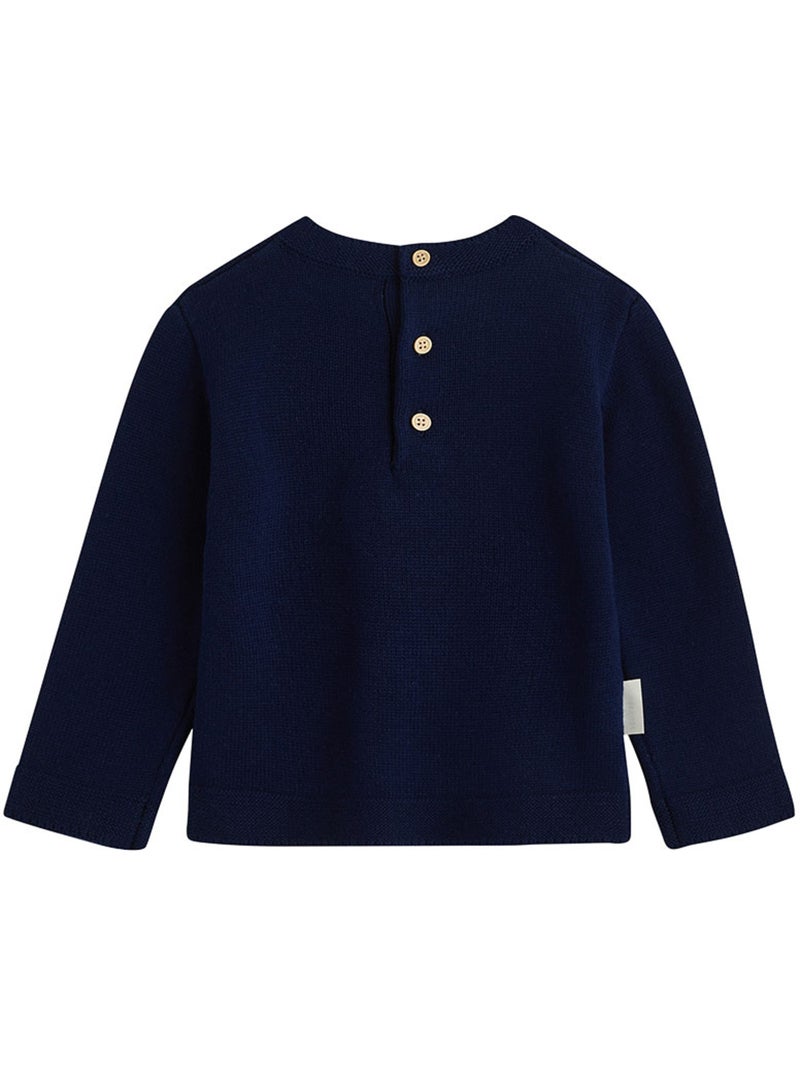 Pull bébé en tricot aimée Bleu - Kiabi