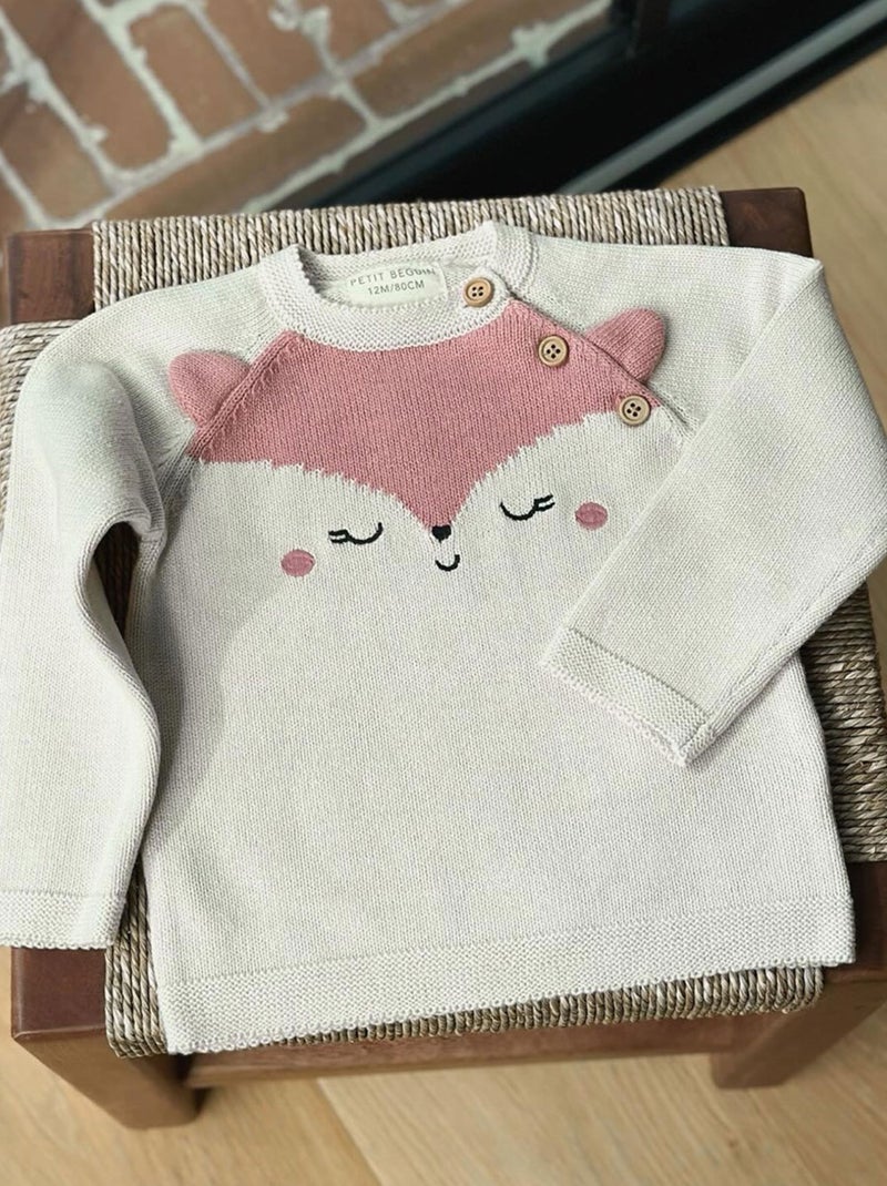 Pull bébé en tricot Eva Ecru - Kiabi