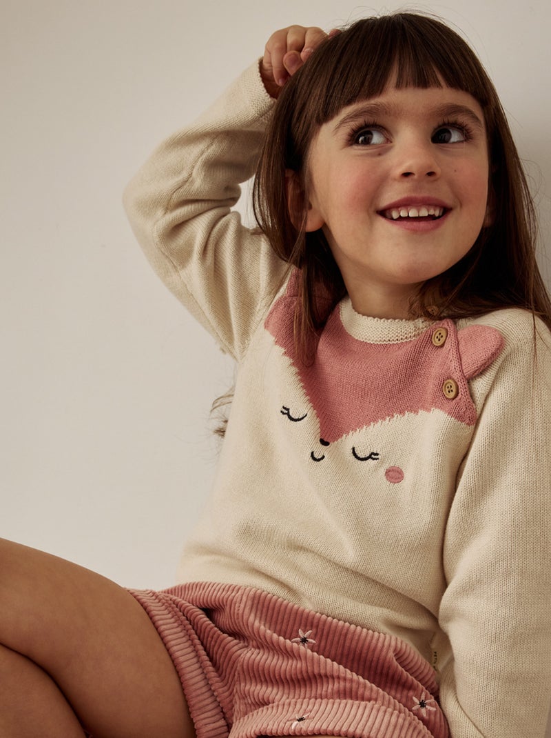 Pull bébé en tricot Eva Ecru - Kiabi